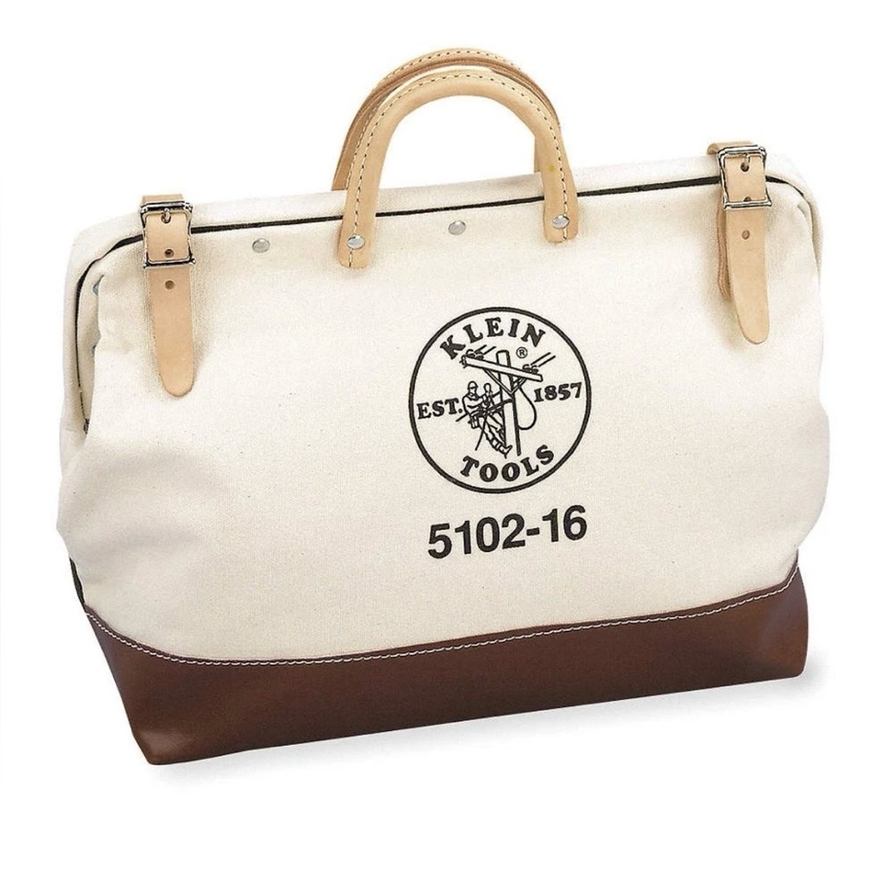 KLEIN TOOLS 5102-16 Tool Bag,Canvas,General Purpose​​